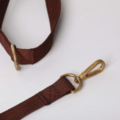 Brown Waterproof dog leash made from 100% recycled ocean plastic with a PawPrint logo