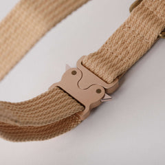Cream Waterproof dog collar made from recycled ocean plastic. back